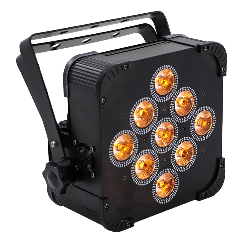 L-114 Wash Lighting 9x18w 6in1 Flat Dmx Wireless Battery Powered Led Par Stage Lights