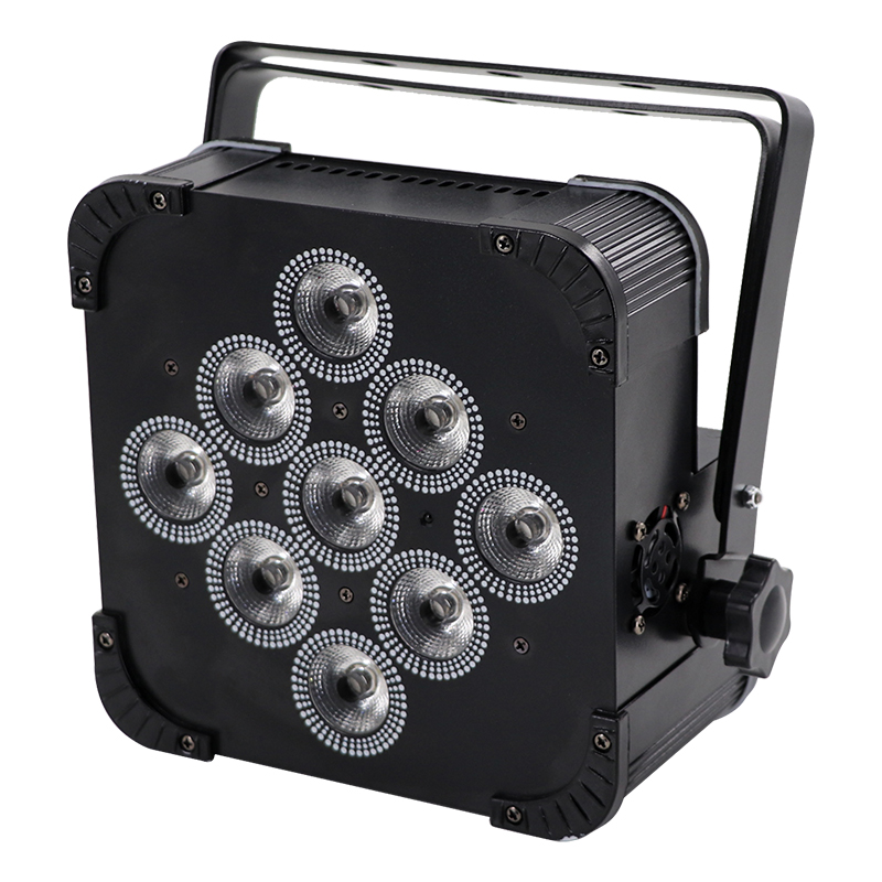 L-114 Wash Lighting 9x18w 6in1 Flat Dmx Wireless Battery Powered Led Par Stage Lights