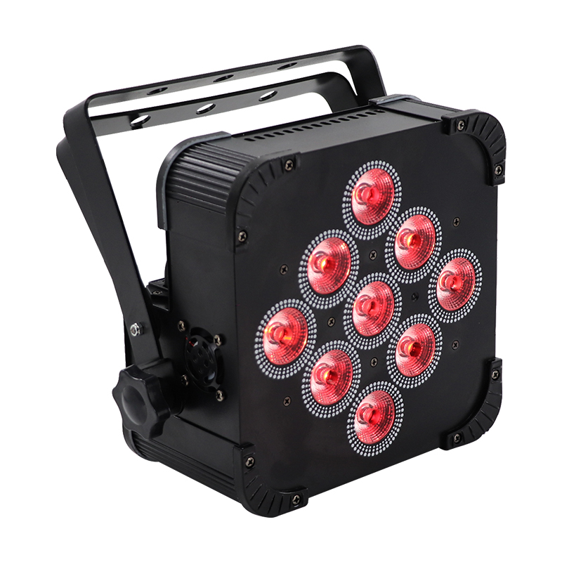 L-114 Wash Lighting 9x18w 6in1 Flat Dmx Wireless Battery Powered Led Par Stage Lights