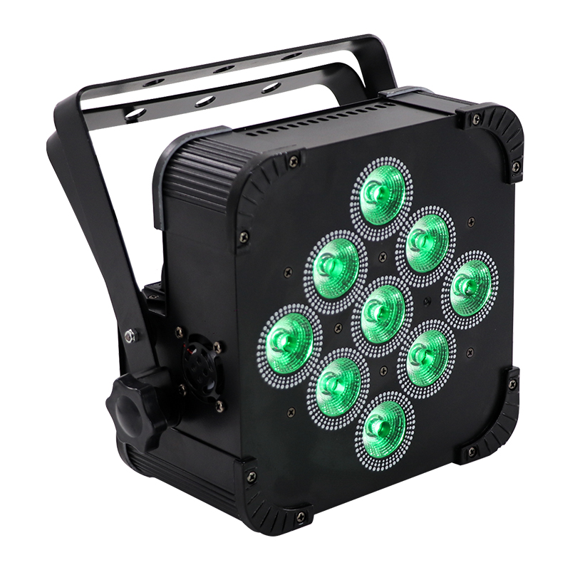 L-114 Wash Lighting 9x18w 6in1 Flat Dmx Wireless Battery Powered Led Par Stage Lights