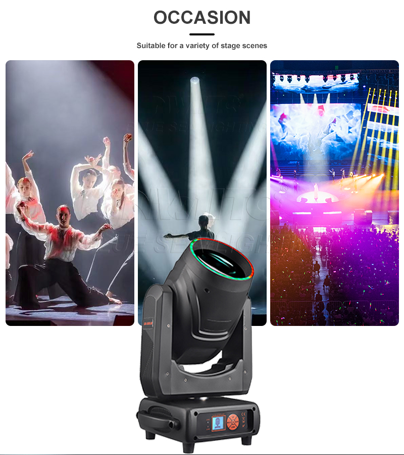 LED 300W Module Super Beam with 14 fixed gobo patterns