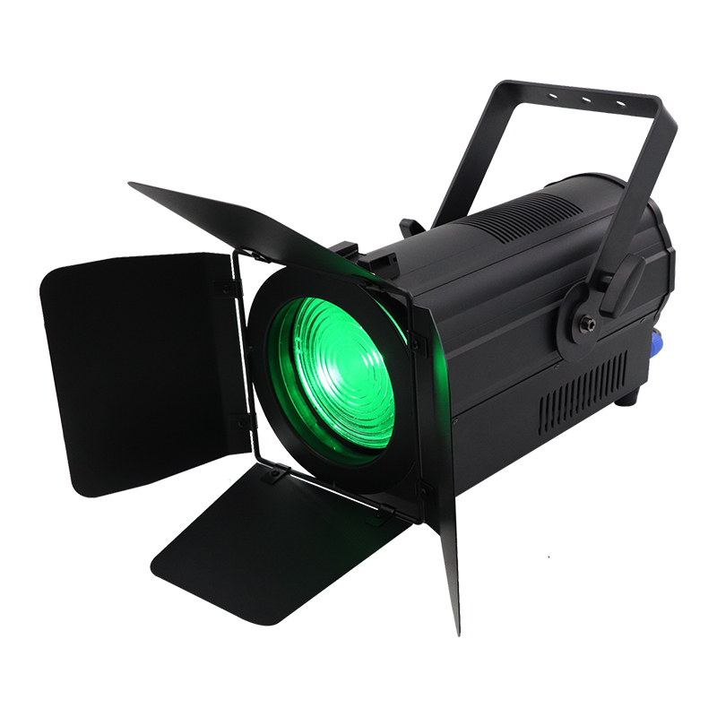 200W RGBW LED Fresnel Zoom Light with DMX for Studio & DJ