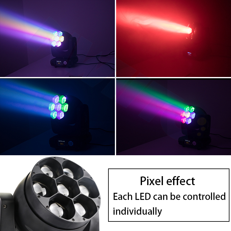 7x40W Pixel Beam Wash LED Moving Head Light