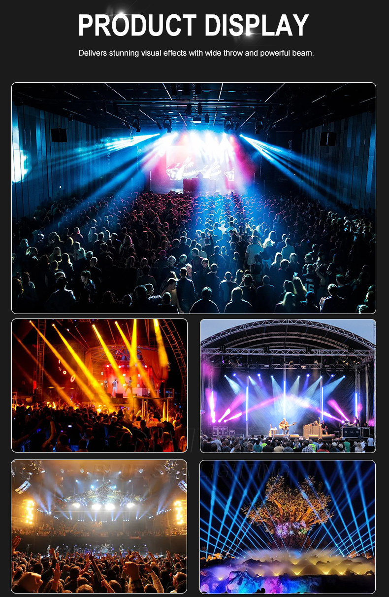 420W beam light with prism and strobe effects
