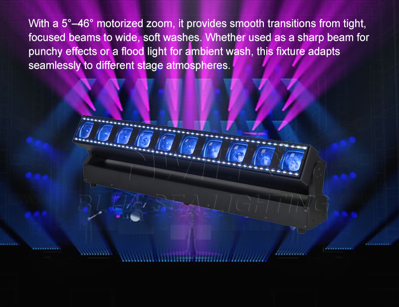 Blue Sea Lighting 10x60W RGBW Beam Bar Stage Light