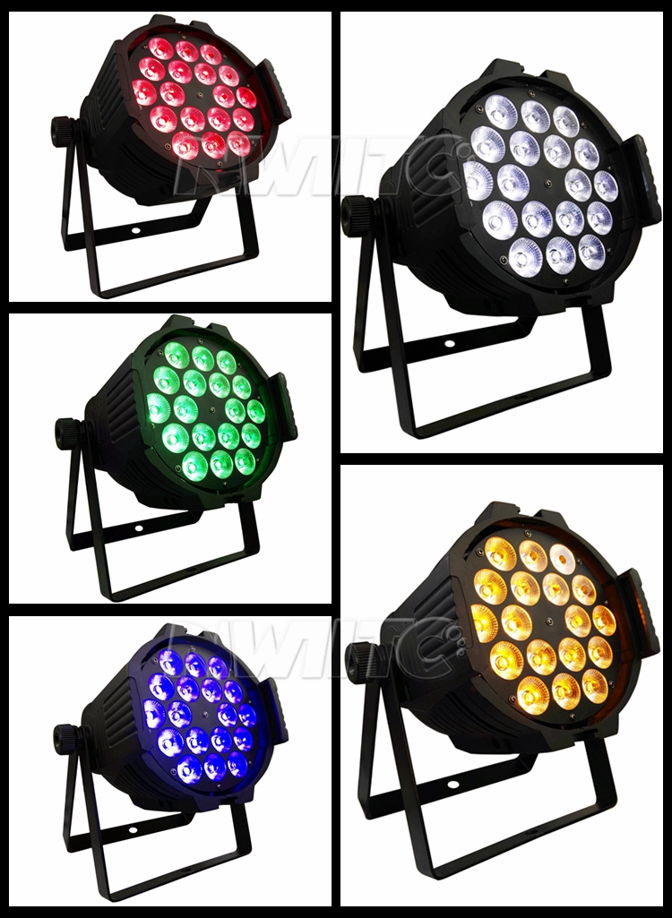 18x15W LED Par Can RGBWA UV 5-in-1 Uplight Stage Light for Weddings Parties Hotels