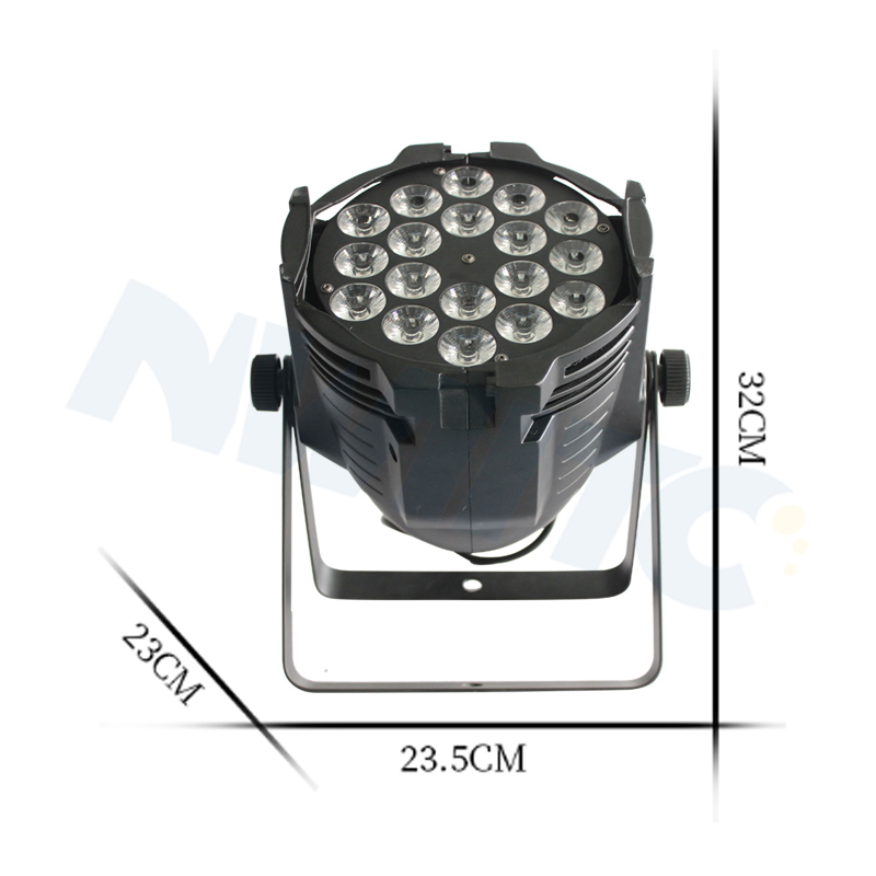 DJ Disco Par64 Uplight 18x18w Wash Rgbwa Uv 6in1 Led Par Can Light