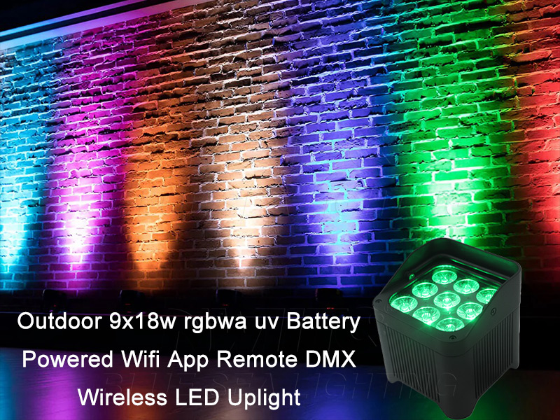 Outdoor Waterproof 9x18W RGBWA UV LED Uplight