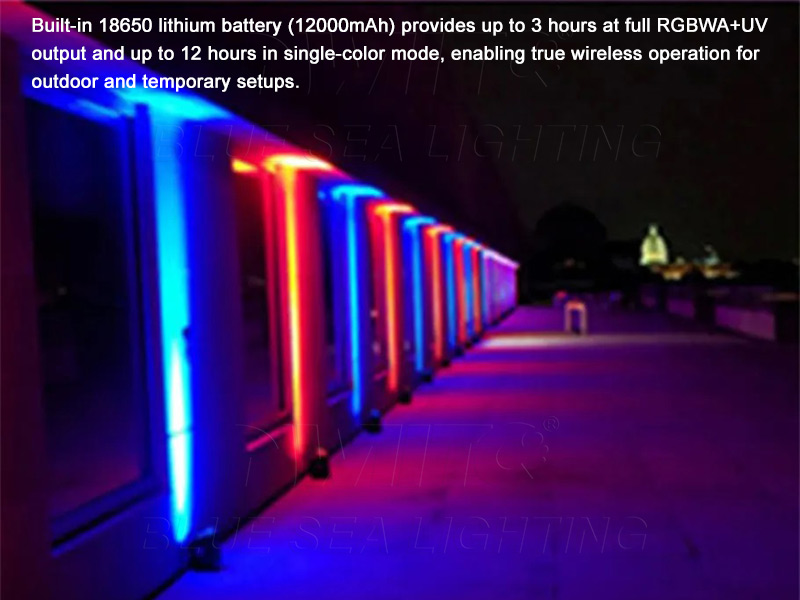 Battery Powered Wireless DMX LED Uplight