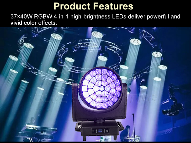 37x40W LED moving head for concerts