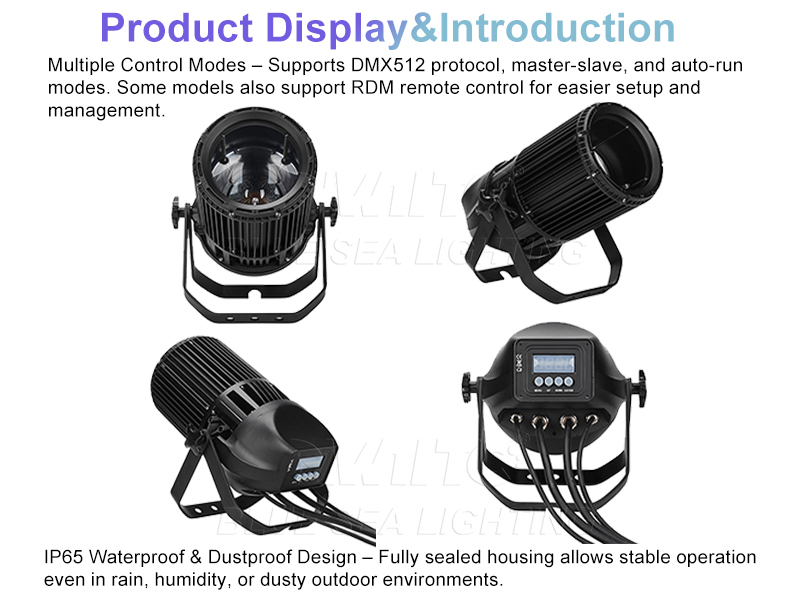 High brightness COB LED par light for concerts and events