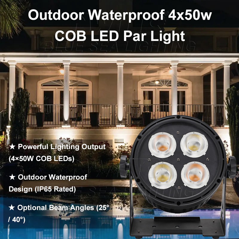 Outdoor Waterproof 4x50W COB LED Par Light