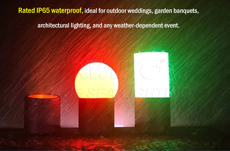 LED uplight showing waterproof outdoor use
