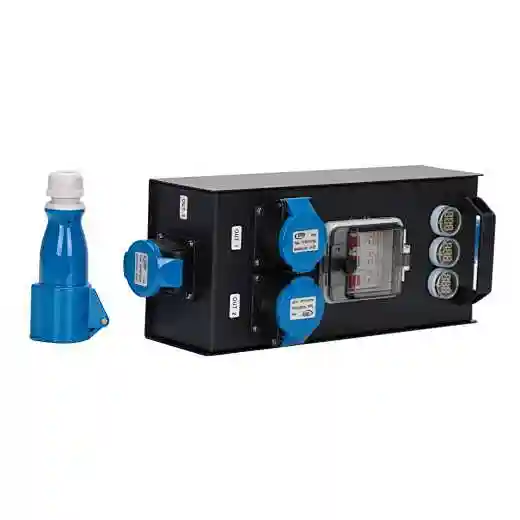 Portable 2 Road CEE 16A Ouput CEE 16A 3 Pin Input And Output
