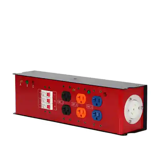 Power Distribution Box with 3x 110V Edison Outputs and L21-30 220V In/Out