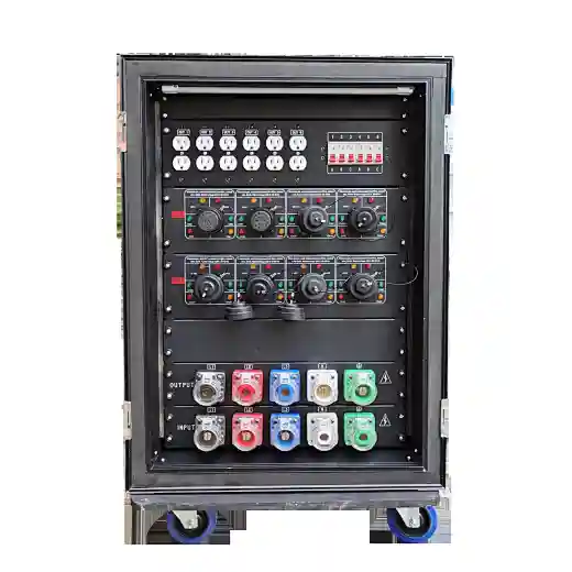 Power Distributor Box with 8x 220V Socapex Outputs and 6x 110V Edison Outputs