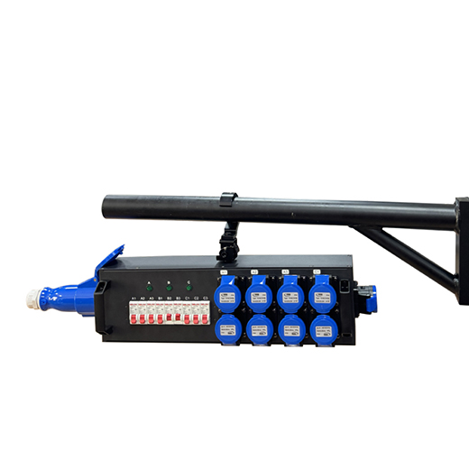Portable Mini Power Distributor 9 Road Waterproof 16A Output & 16A 3pin Input for Various Applications