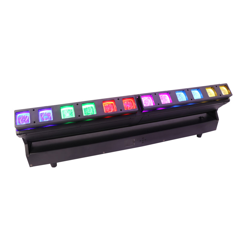 12pcs 40w Zoom Pixel Beam Bar LED Moving Head Light DMX512 Control Aluminum Body IP20 Rating for Club Disco Dj Bar Stage