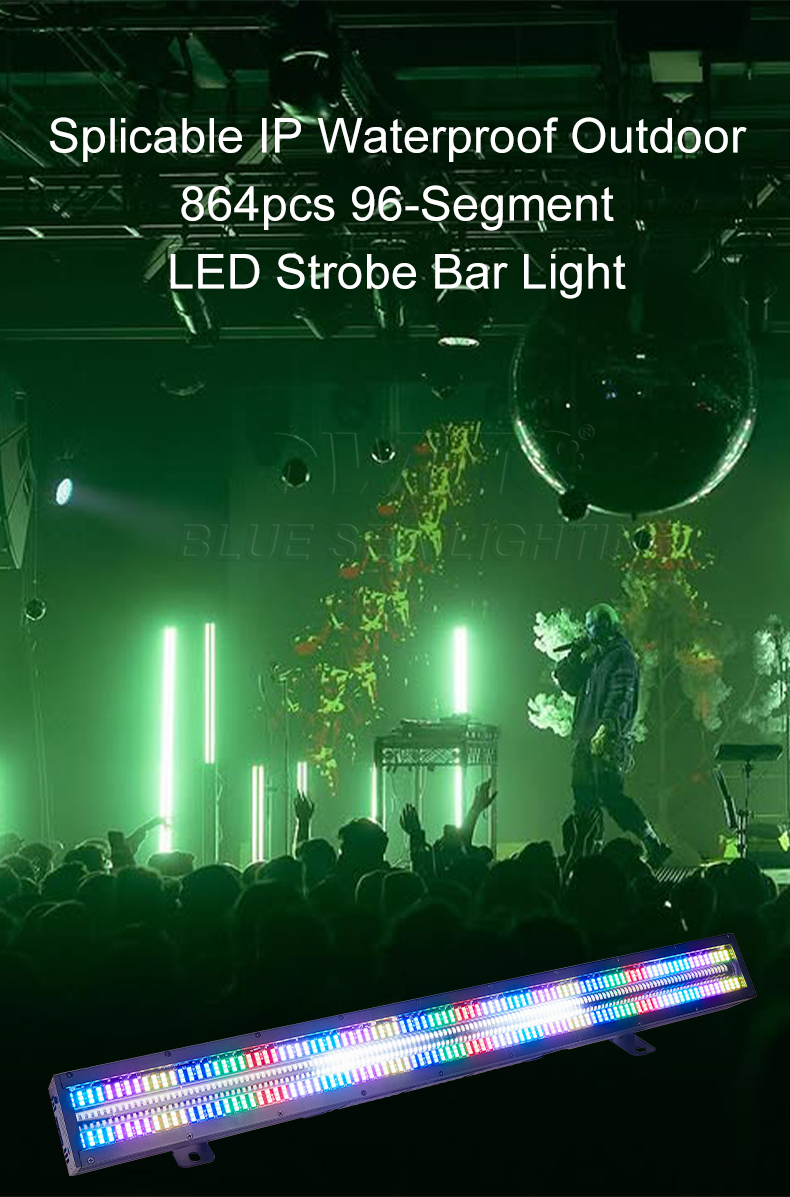 Splicable IP65 waterproof 864pcs LED strobe bar light