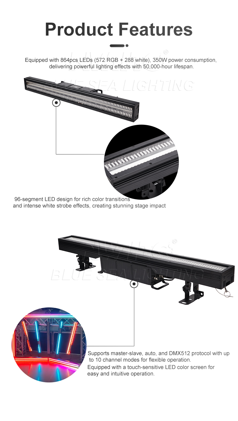 864pcs RGB white LED strobe light IP65