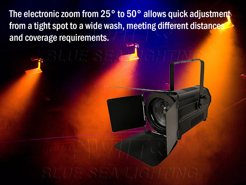 Electronic Zoom LED Fresnel Light 300W