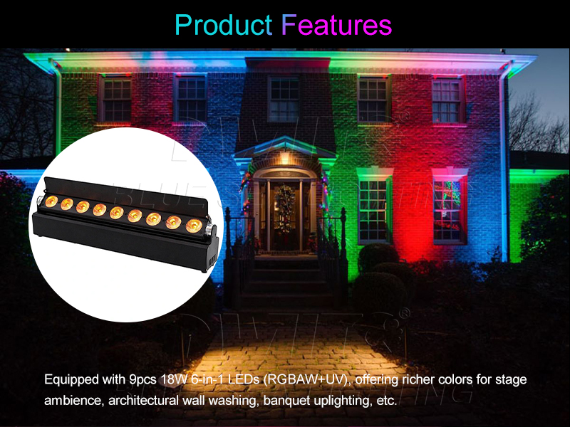 9x18W RGBAW UV wall washer