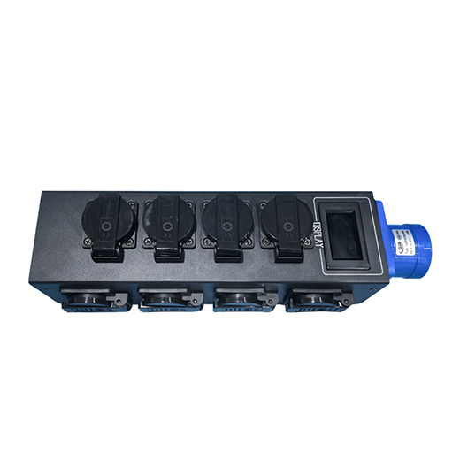 Portable 8-Channel 16A European Output Power Distribution Box – 32A 3Pin Waterproof Input for Stage and Industrial Use