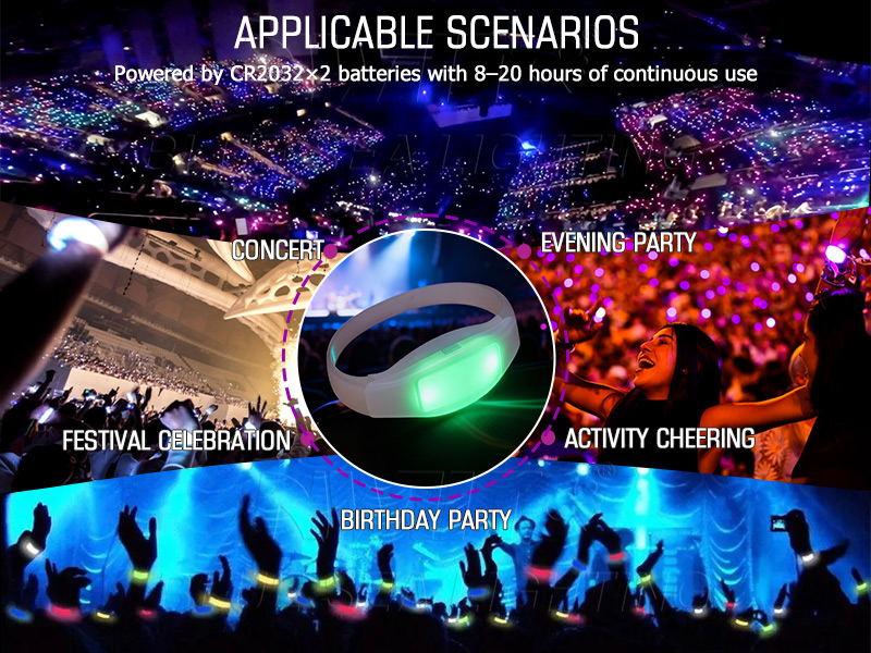 Remote Control LED Cheer Bracelet Audience Wristband