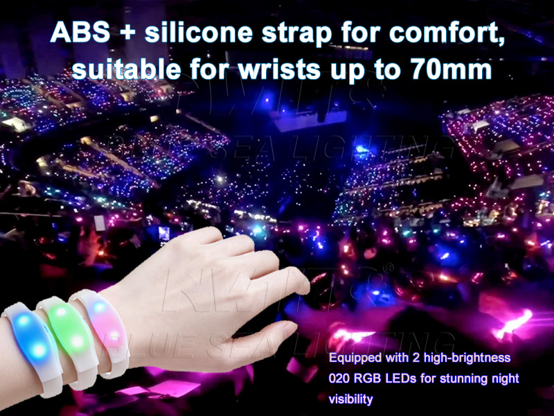 15-Color Wireless LED Cheer Bracelet Light-Up Band