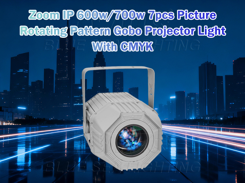Zoom IP 600W 700W Gobo Projector Light With CMYK