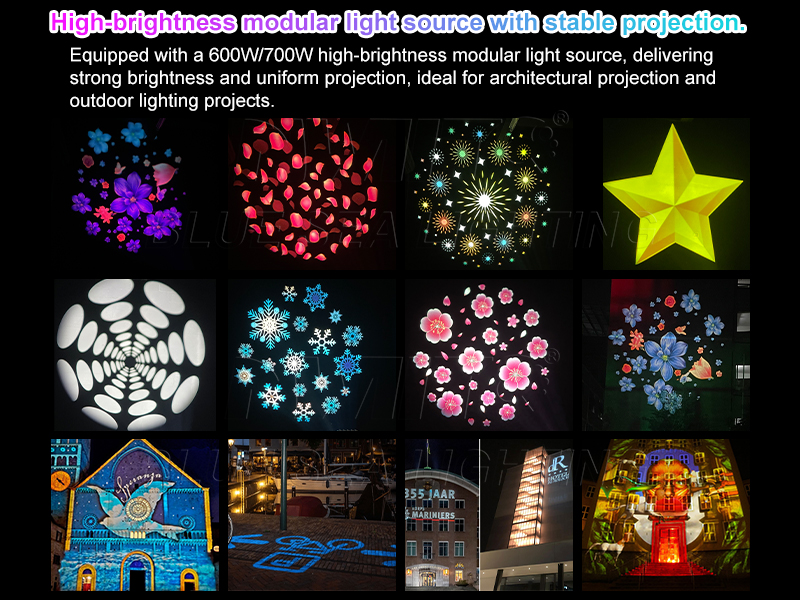 Outdoor Architectural Gobo Projector Light 600W 700W