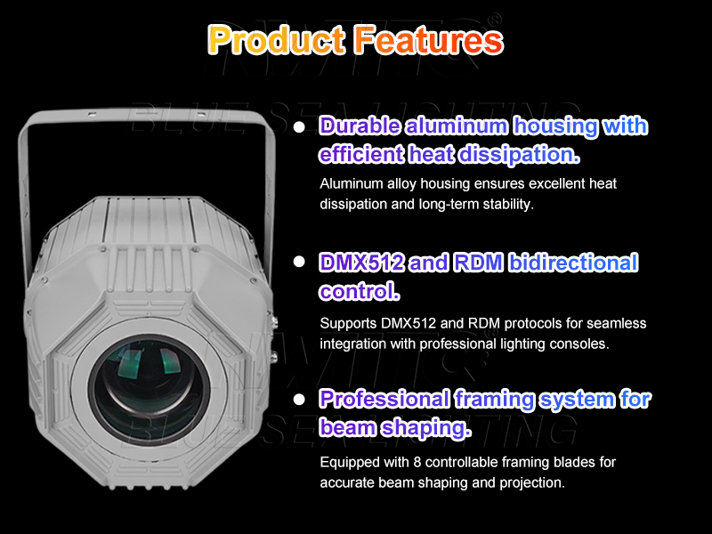 Zoom IP 600W 700W Outdoor Gobo Projection Light