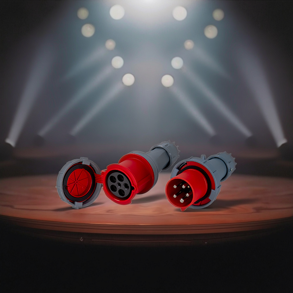 One Pair 63A 5pin Male and Female Waterproof Plug