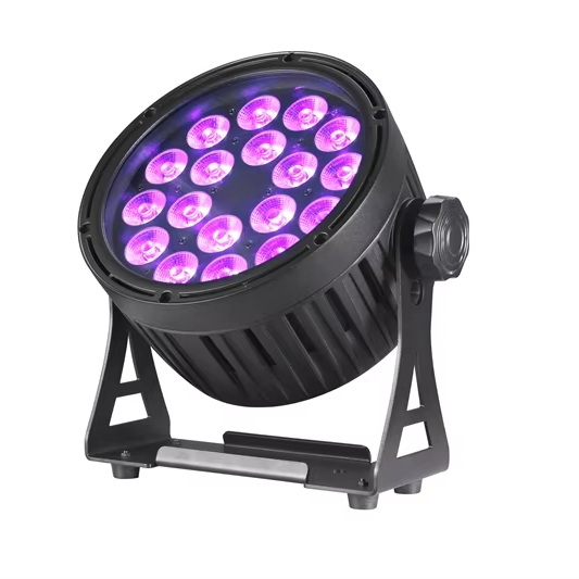 Outdoor Wedding DJ 18x18w RGBWA UV 6in1 LED Par Can for Landscape Bars Weddings Disco Nights Application