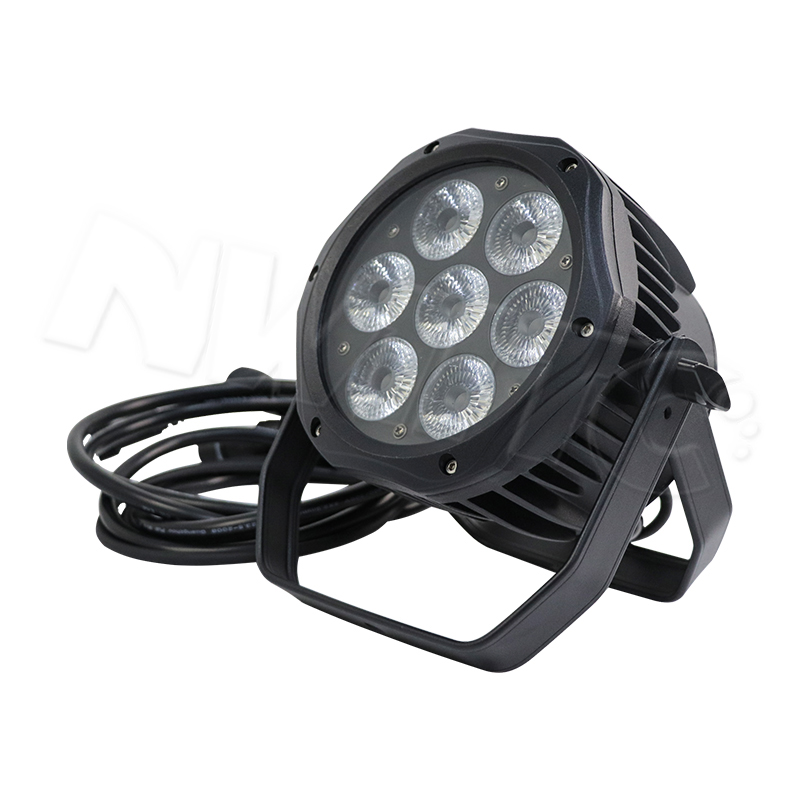 DJ Party Waterproof IP65 LED Par Can Light 7x10W RGBW 4in1 Uplight Projection Lights