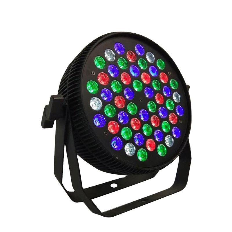 Wedding Party Disco Stage Lights 54x3W RGBW Uplights PAR64 LED Flat PAR Can Light for Parties & Events