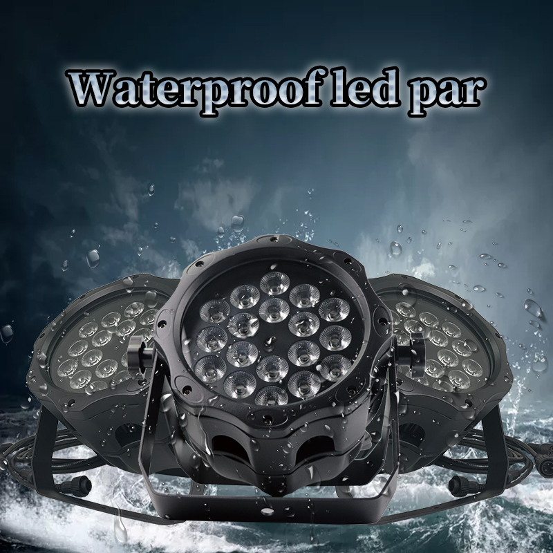 IP65 Waterproof 6IN1 RGBWA UV Par Can Stage Light 18x18W for DJ & Events