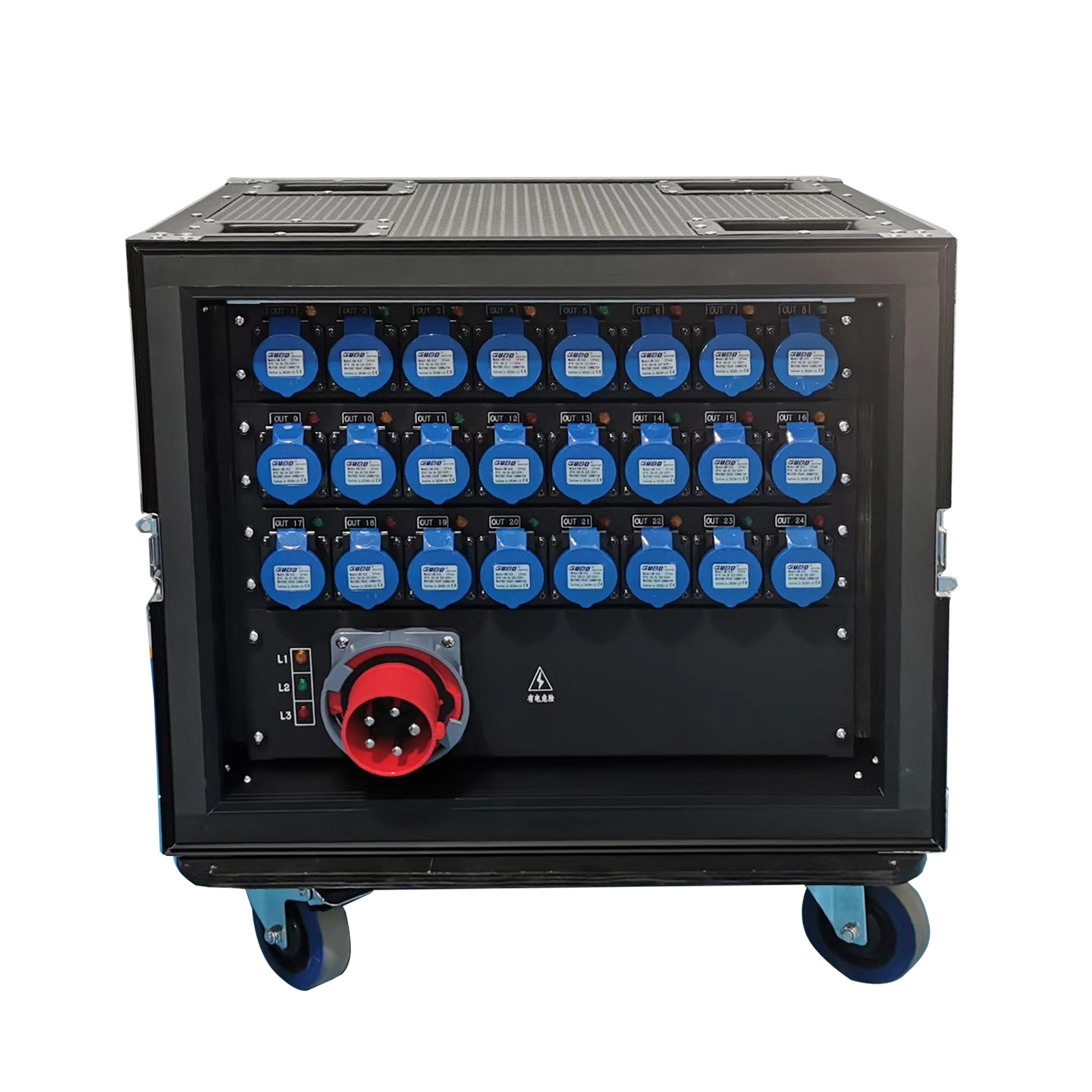 63A 5PIN Input 24 Road 16A Waterproof Output Power Distributor Distro