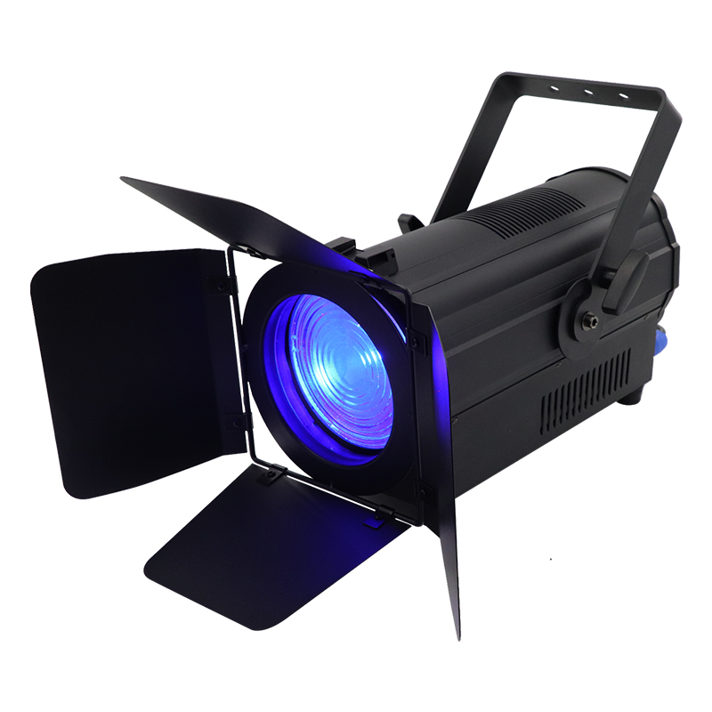 200W RGBW LED Fresnel Zoom Light with DMX for Studio & DJ