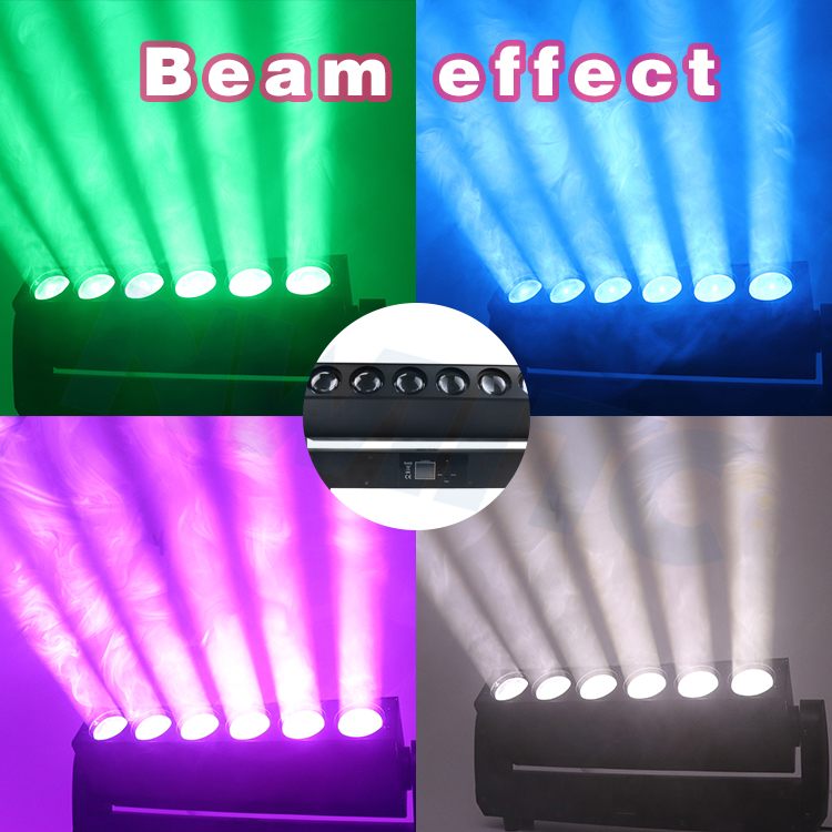 6x40W LED Beam Moving Head Light with Pixel Control for DJ Wedding Party Events