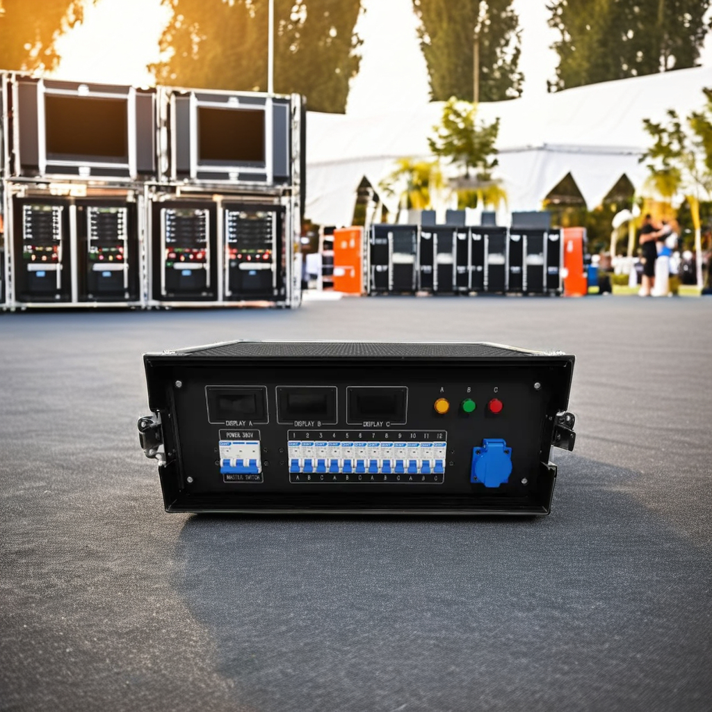 W-18 63A 3Pin Input Power Distributor – 12x 16A Waterproof Output for Stage & Industrial Power Distribution
