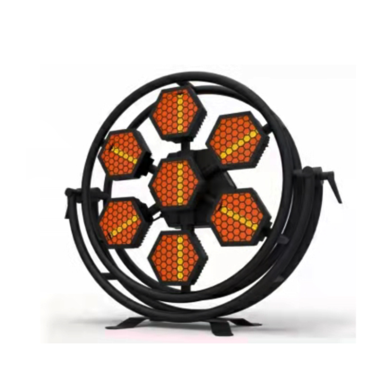 DJ 7x60w halo Hexa COB 3200k Warm White LED Pixel Blinder Stage Light