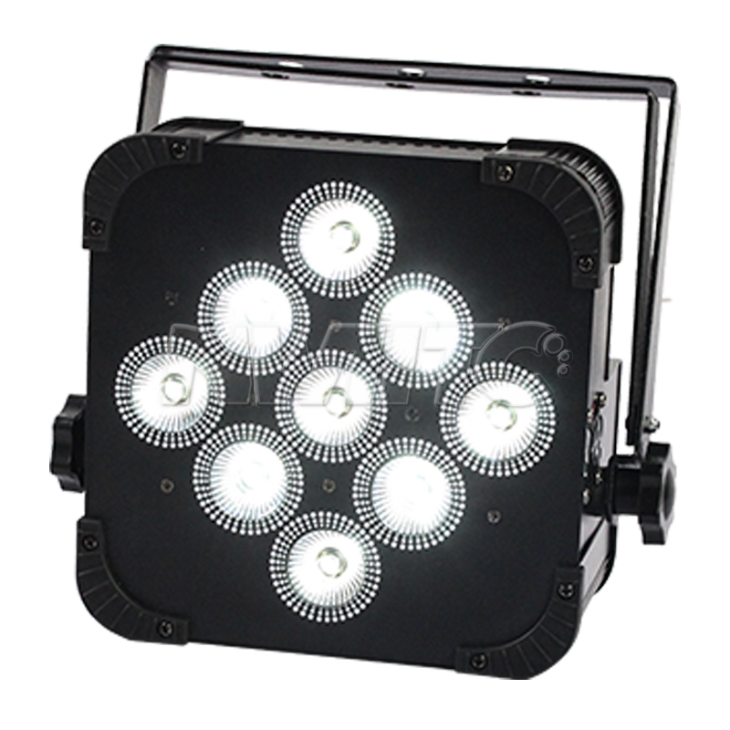 18W RGBWA UV 6in1 Wireless LED Par Light 9pcs Battery Powered Uplights Spotlights for Hotel Application