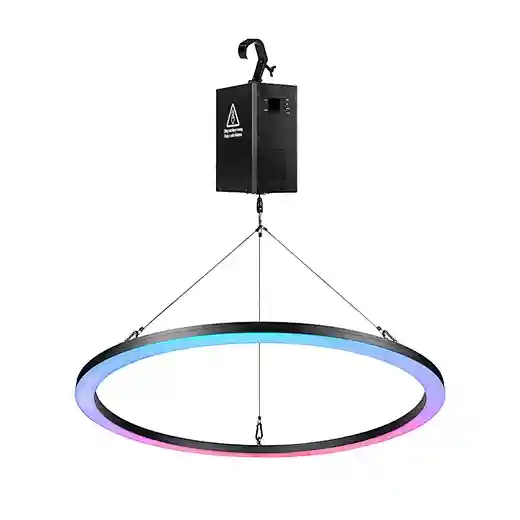 Single 150W Winch+ Three Meter LED Kinetic Ring RGBW Projection Lights for Landscape & Hotel Applications