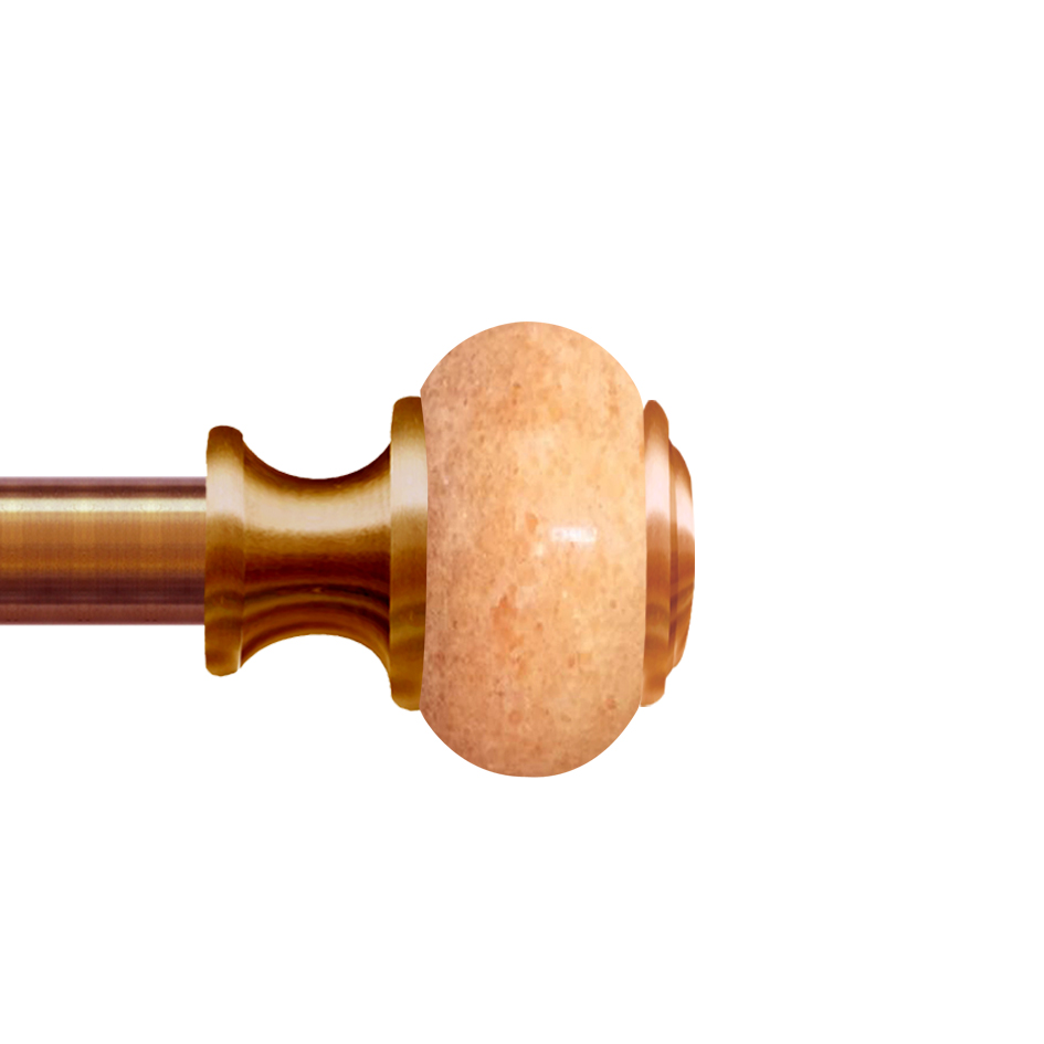 Window Curtain Rod & Marble Finials