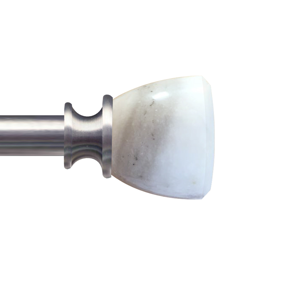Window Curtain Rod & Marble Finials