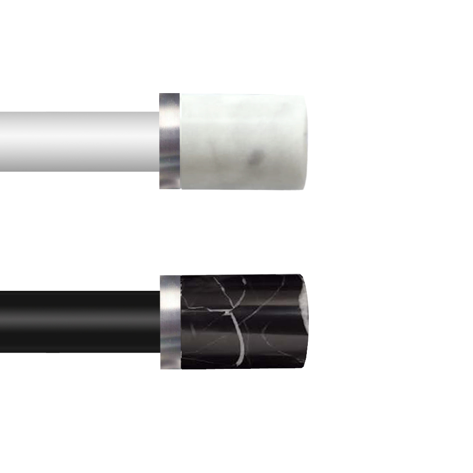 Window Curtain Rod & Marble Finials