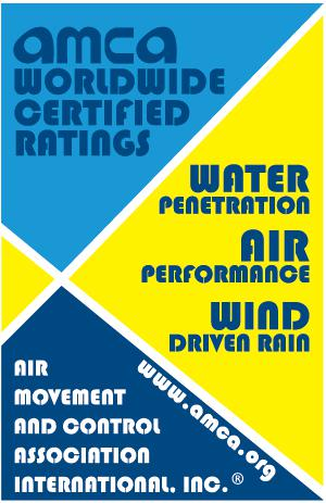 AMCA Certified Louver for Air and Water Control
