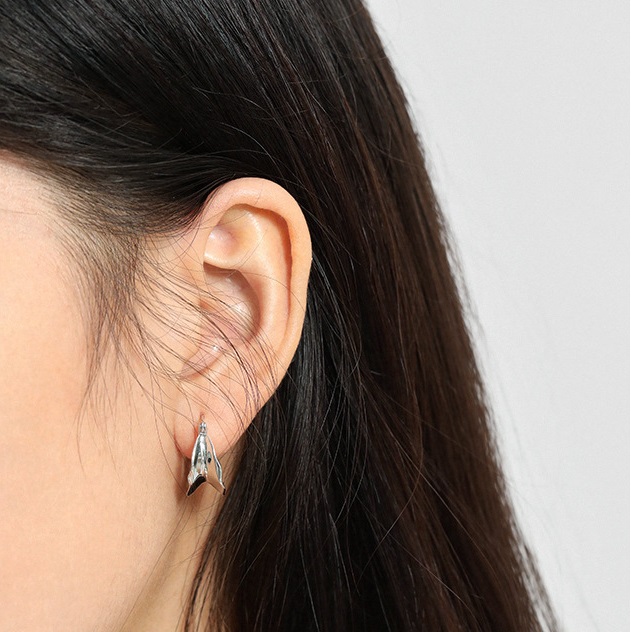 925 Sterling Silver Huggie Hoop Earrings Personality Accessories Silver Hoop Earrings Women's OEM/ODM