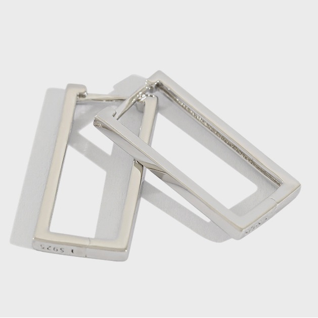 Silver Classic Hoop Earrings Personality Accessories Hoop Earrings Women's OEM/ODM